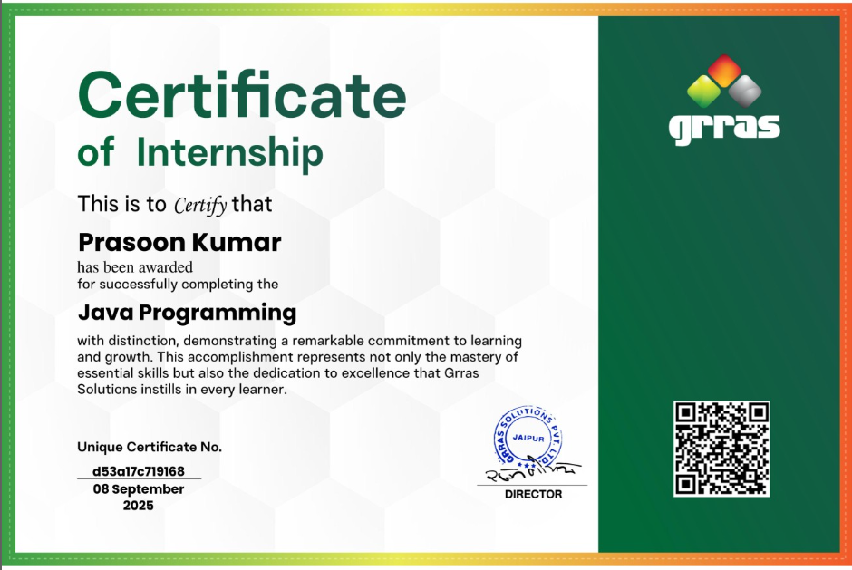 Java & SQL Proficiency